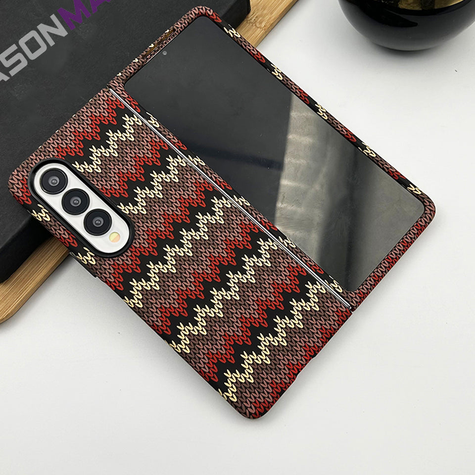 Samsung Galaxy Z Fold 4 Woolen Texture Pattern Case Cover