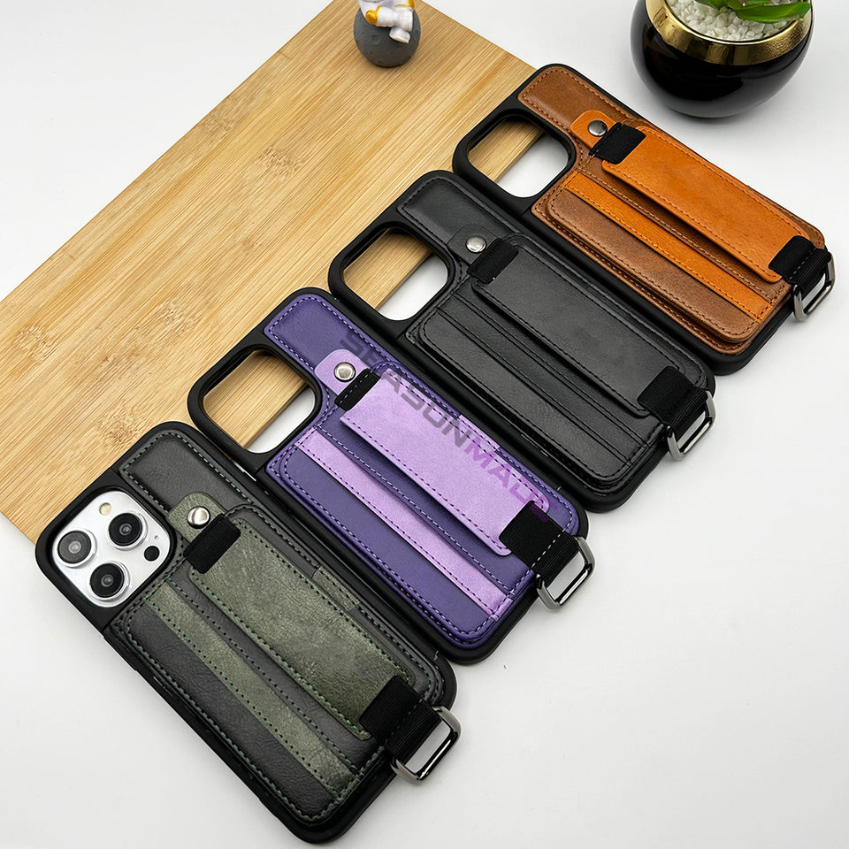iPhone 15 Series Luxury Magsafe Leather Detachable Wallet Case Cover