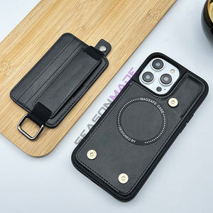 iPhone 15 Series Luxury Magsafe Leather Detachable Wallet Case Cover