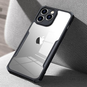 iPhone 15 Series Shockproof Airbags Bumper Transparent Case Cover