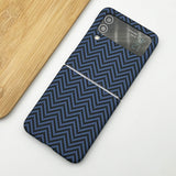 Samsung Galaxy Z Flip 4 Zigzag Carbon Fibre Pattern Texture Case Cover