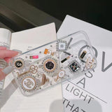 iPhone 15 Series CC Make Up Diamond TPU Transparent Case Cover