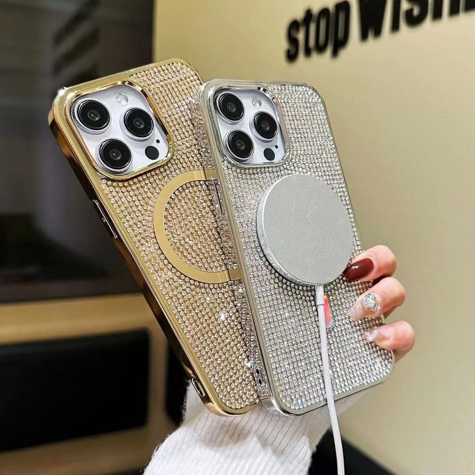 iPhone Rhinestone Diamond Bling Glitter Case With Magsafe
