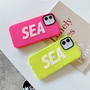 iPhone Neon Sea Silicone Case Cover
