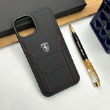 iPhone 14 Pro Max Ferrari Sports Car Leather Stitched Case Cover Clearance Sale