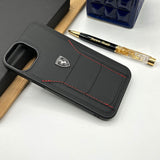 iPhone Ferrari Sports Car Leather Stitched Case Cover