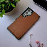 Samsung Galaxy S24 Ultra PU Leather Flip Card Slot Soft Magnetic Closure Case Cover