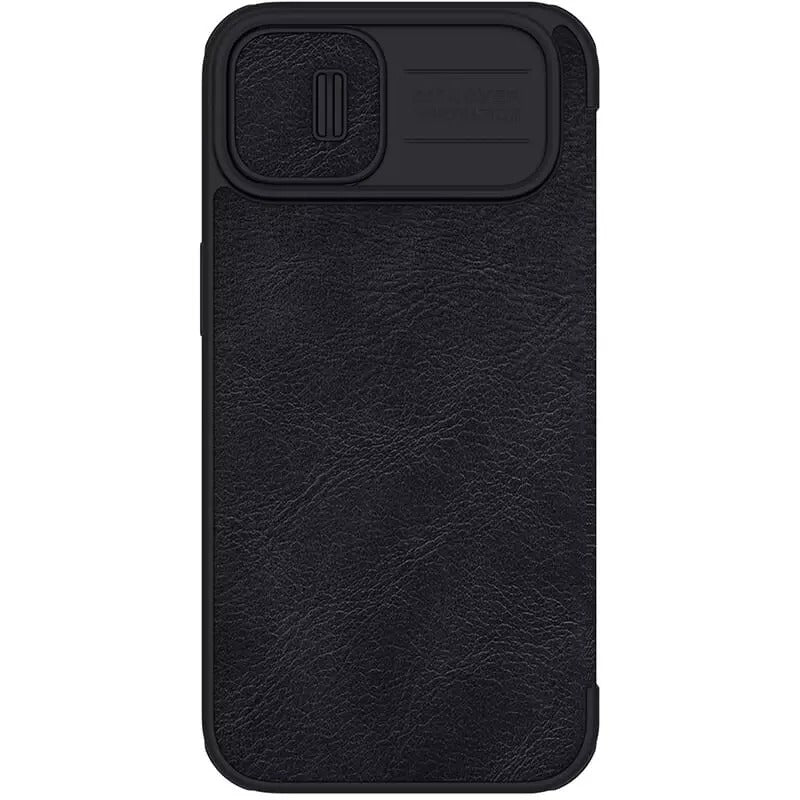 iPhone 15 Series Nillkin Camera Protection QIN Leather Flip Case Black