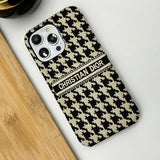 iPhone Luxury Brand CD Vertical Belt Stitched Case Cover