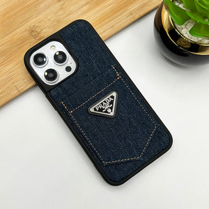 iPhone 13 Pro Luxury Denim Style Card Holder Case Cover Clearance Sale