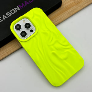 iPhone 13 Pro Neon Fluorescent Pleated Wavy Design Case Cover Clearance Sale