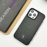iPhone Santa Barbara Polo Leather Croc Pattern Case Cover
