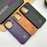 iPhone Santa Barbara Polo Leather Croc Pattern Case Cover
