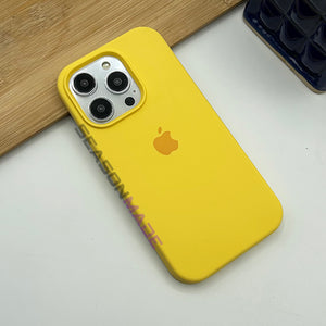 iPhone 15 Series Liquid Silicone Case Cover Yellow