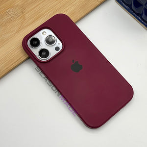 iPhone 15 Series Liquid Silicone Case Cover Marsala