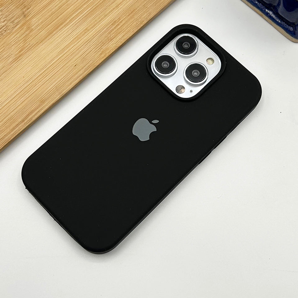 iPhone 13 Pro Max silicone case black logo