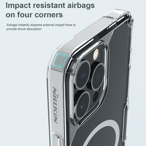 Nillkin iPhone 15 Series Magsafe Clear Drop Resistant Magnetic Case Cover