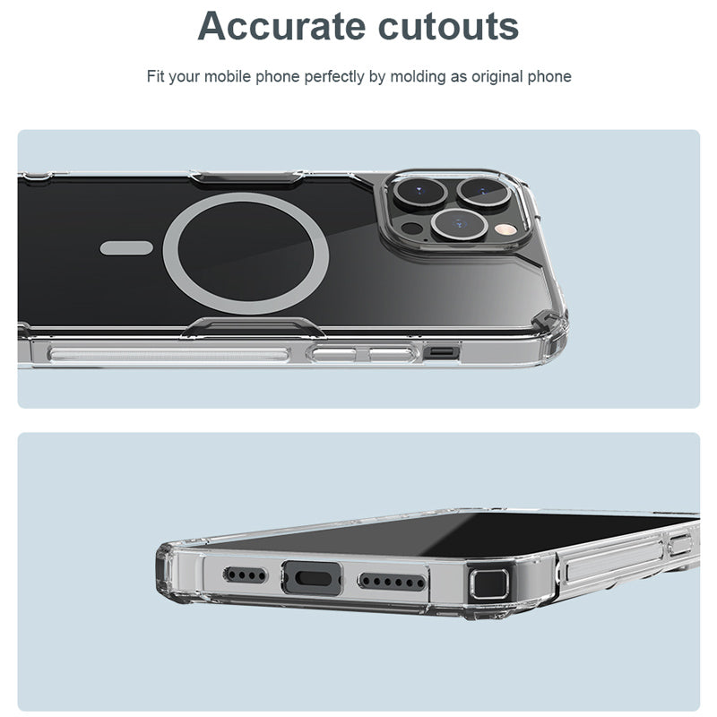 Nillkin iPhone 15 Series Magsafe Clear Drop Resistant Magnetic Case Cover