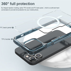 Nillkin iPhone 15 Series Magsafe Clear Drop Resistant Magnetic Case Cover