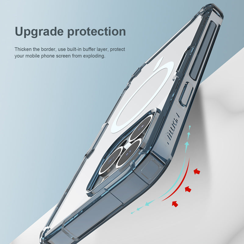 Nillkin iPhone 15 Series Magsafe Clear Drop Resistant Magnetic Case Cover