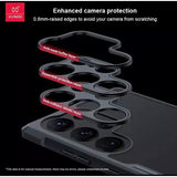 Samsung Galaxy S22 Ultra Magsafe Airbags Bumper Transparent Back Case Cover Black