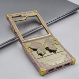 Luxury Butterfly Trunk Case for Samsung Galaxy Z Flip 6 | Gold Mirror Finish | Diamond Butterfly