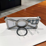 Samsung Galaxy S25 Ultra X Shape Metal Magnetic Magsafe Case Ringstand
