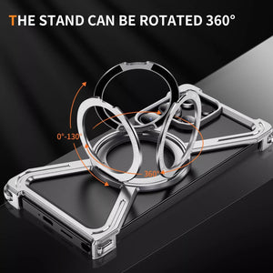 Samsung Galaxy S25 Ultra X Shape Metal Magnetic Magsafe Case Ringstand