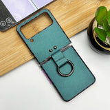 Samsung Galaxy Z Flip 4 Chrome Plated Finger Grip Holder Case Cover