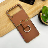 Samsung Galaxy Z Flip 4 Chrome Plated Finger Grip Holder Case Cover