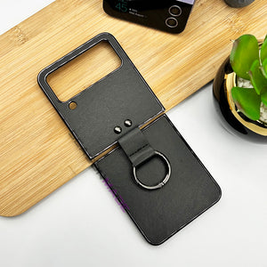 Samsung Galaxy Z Flip 4 Chrome Plated Finger Grip Holder Case Cover