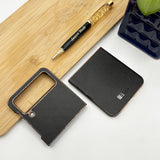 Samsung Galaxy Z Flip 3 PU Leather Chrome Plated Side Case Cover