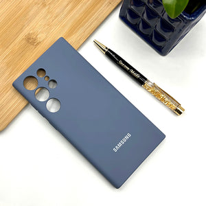 Samsung Galaxy S24 Ultra Liquid Silicone Case Cover Azure