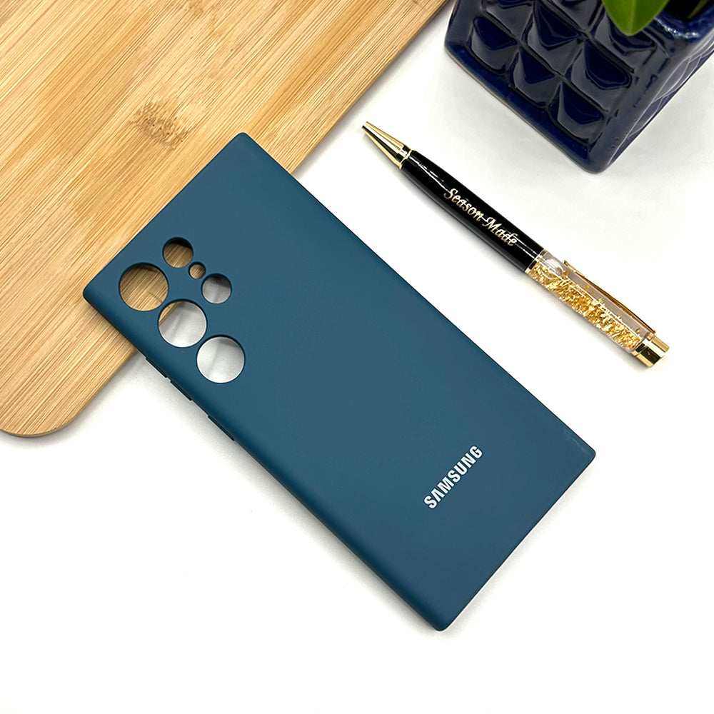 Samsung Galaxy S24 Ultra Liquid Silicone Case Cover Royal Blue