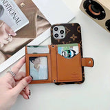 iPhone Luxury Brand Leather Cardholder Wallet Case Cover de