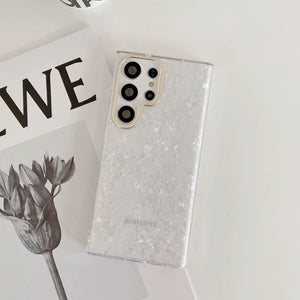 Samsung Galaxy S25 Ultra Glitter Shell Marble Pattern Case