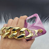 Purple Heart Golden Chain Holder Case Cover