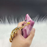 Purple Heart Golden Chain Holder Case Cover