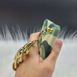 Green Heart Golden Chain Holder Case Cover