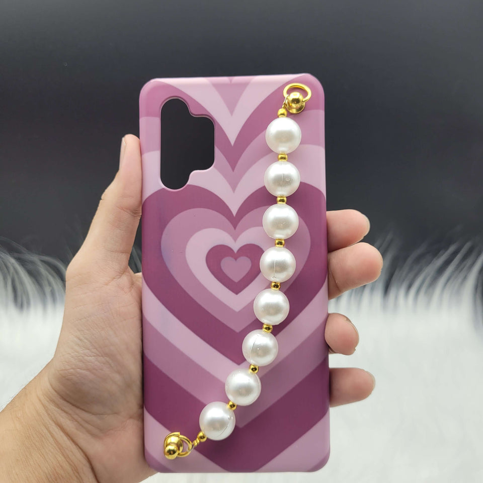 Purple Heart Pearl Holder Designer Case Cover