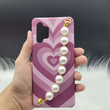 Purple Heart Pearl Holder Designer Case Cover