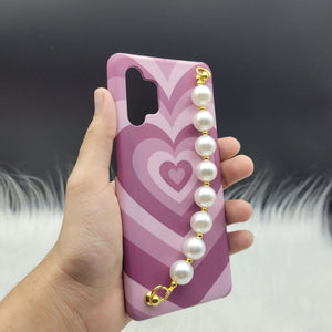 Purple Heart Pearl Holder Designer Case Cover