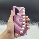 Purple Heart Pearl Holder Designer Case Cover