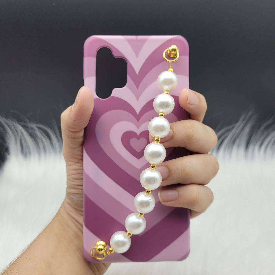 Purple Heart Pearl Holder Designer Case Cover