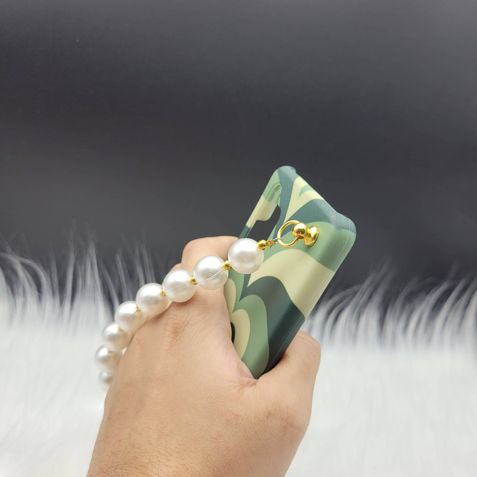 Green Heart Pearl Holder Printed Case Cover