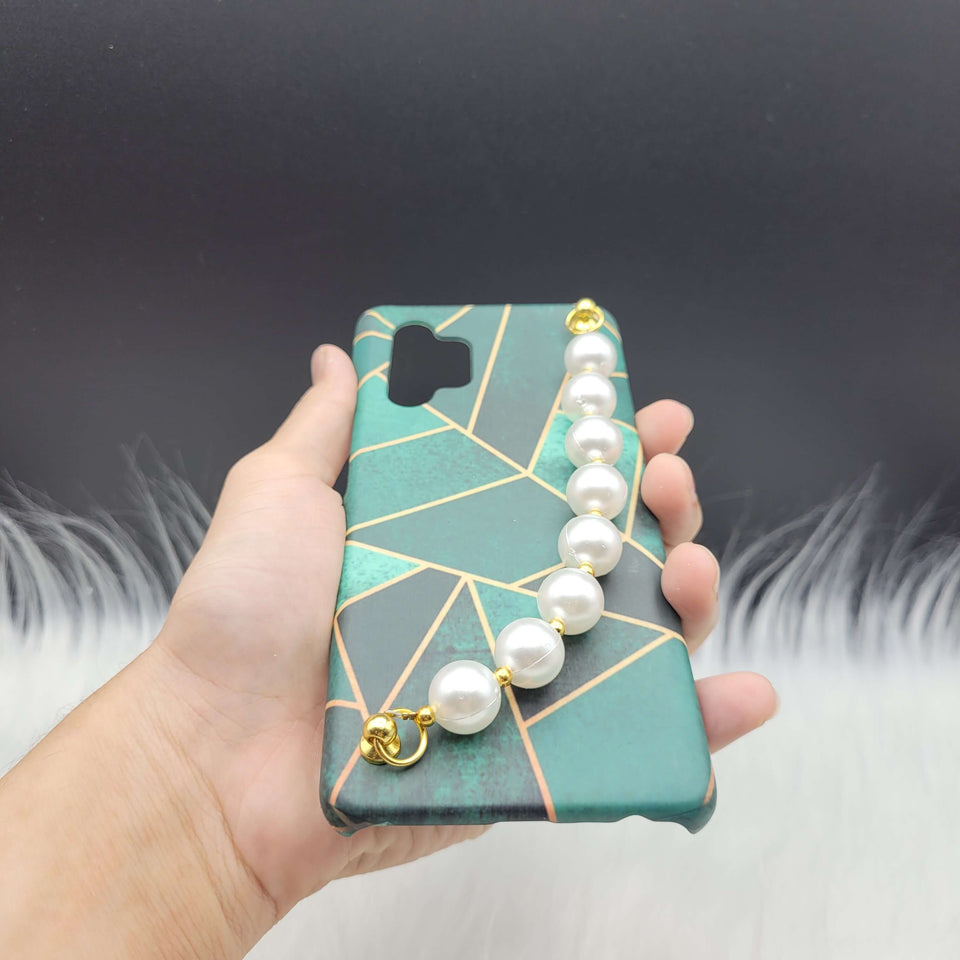 Green Geometric Pearl Holder Case Cover
