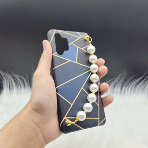 Blue Geometric Pearl Holder Designer Case Cover