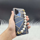 Blue Geometric Pearl Holder Designer Case Cover