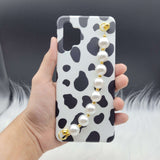Black And White Cow Pattern Pearl Holder Case Cover
