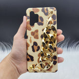 Golden Leopard Chain Holder Case
